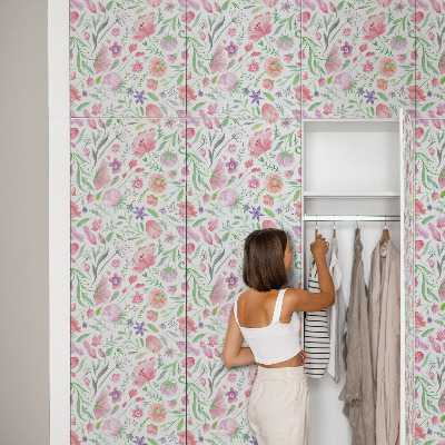 Folie für möbel Pastellflora