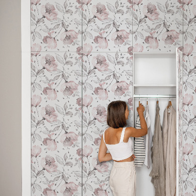 Klebefolie möbel Pastellblumen