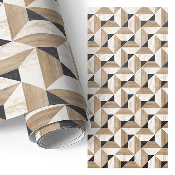 Möbelsticker Holz mit marmor