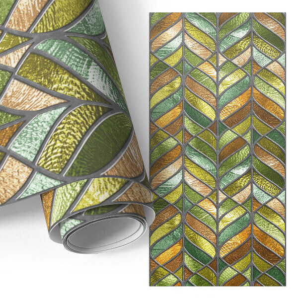 Klebefolie möbel Buntglasblätter