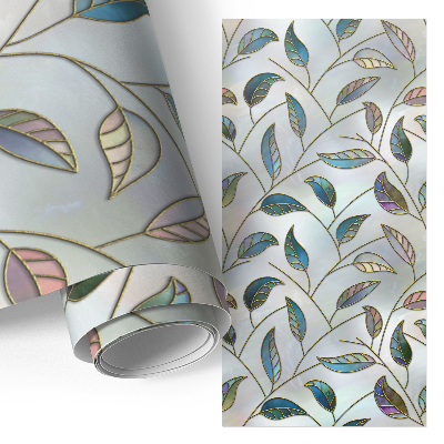 Möbelfolie Buntglasblätter