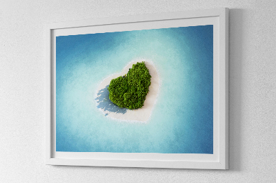 Moosbild Herzförmige Insel