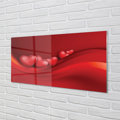 Glasbilder Hintergrund rotes herz