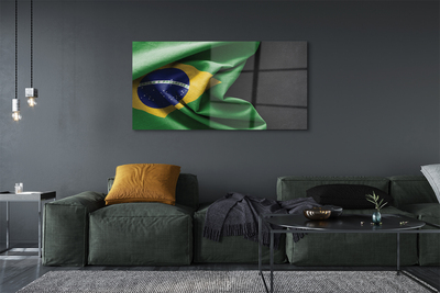 Glasbilder Brasilien-flagge