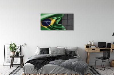 Glasbilder Brasilien-flagge