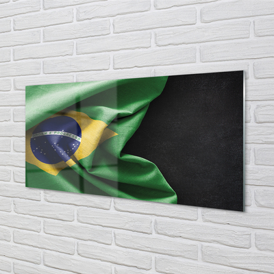 Glasbilder Brasilien-flagge