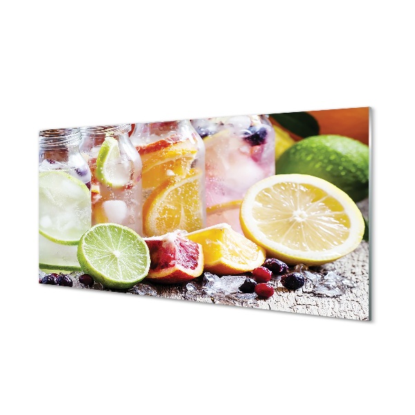 Glasbilder Fruchtcocktail eis gläser