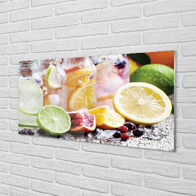 Glasbilder Fruchtcocktail eis gläser