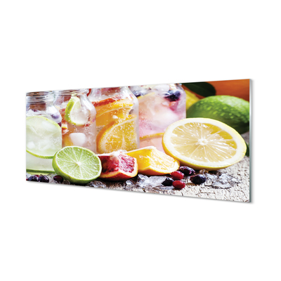 Glasbilder Fruchtcocktail eis gläser