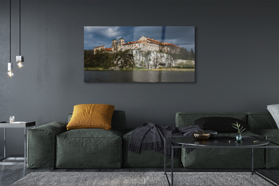 Glasbilder Krakow schloss fluss