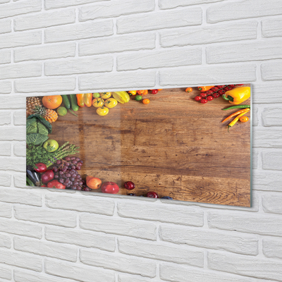 Glasbilder Apple board of spargel ananas