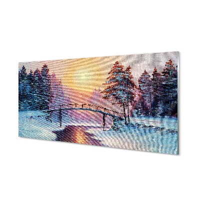 Glasbilder Ist der winter schnee bäume