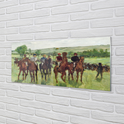 Glasbilder Reiten auf dem pferd kunst