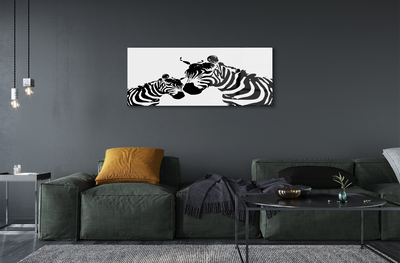 Glasbilder Painted zebra