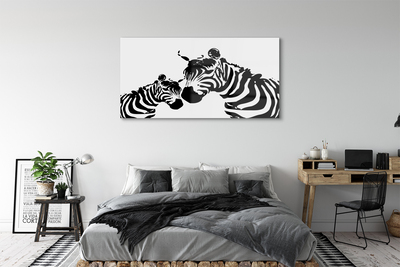 Glasbilder Painted zebra