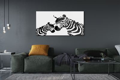 Glasbilder Painted zebra