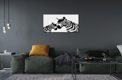 Glasbilder Painted zebra