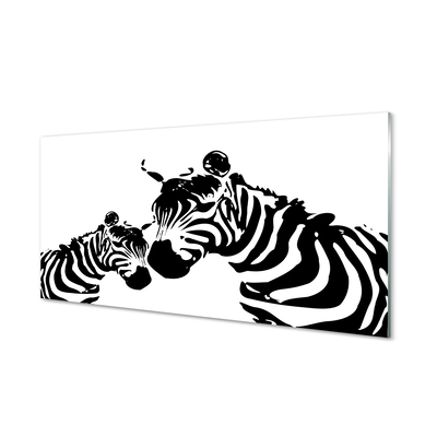 Glasbilder Painted zebra