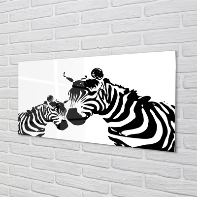 Glasbilder Painted zebra