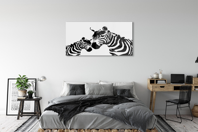 Glasbilder Painted zebra