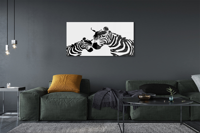 Glasbilder Painted zebra