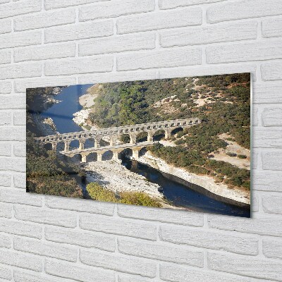 Glasbilder Rom fluss aquädukt
