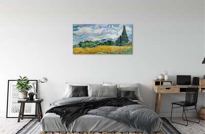 Glasbilder Prairie cypress art