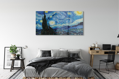 Glasbilder Kunst starry night