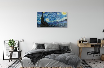 Glasbilder Kunst starry night