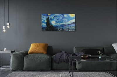 Glasbilder Kunst starry night