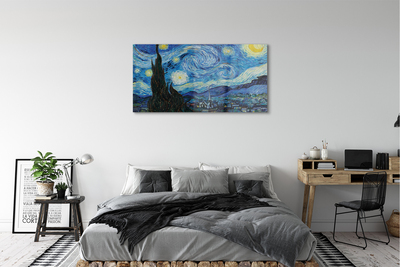 Glasbilder Kunst starry night