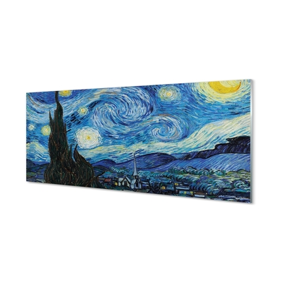 Glasbilder Kunst starry night