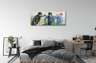 Glasbilder Männer sitzung kunst