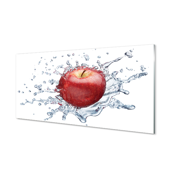Glasbilder Roter apfel in wasser