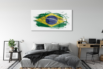 Glasbilder Brasilien-flagge