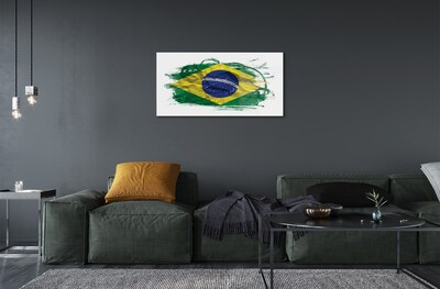 Glasbilder Brasilien-flagge