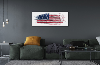 Glasbilder United states flag