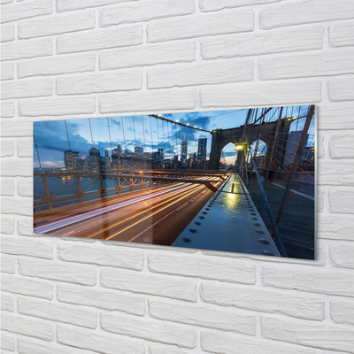 Glasbilder Wolkenkratzer-river-brücke