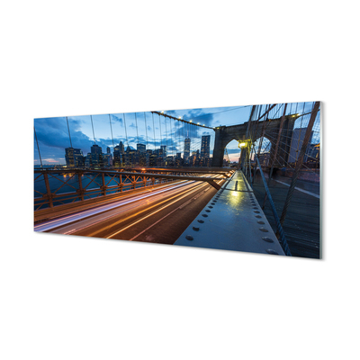 Glasbilder Wolkenkratzer-river-brücke