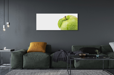 Glasbilder Apple-tropfen grünes wasser