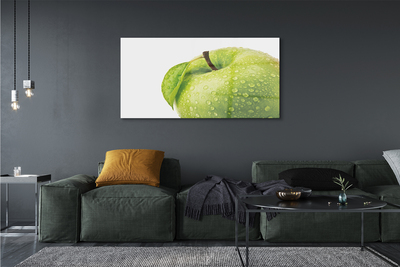 Glasbilder Apple-tropfen grünes wasser