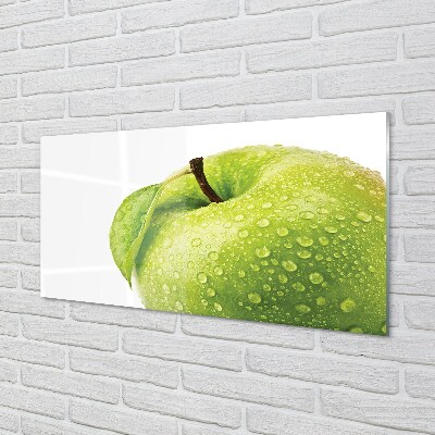 Glasbilder Apple-tropfen grünes wasser