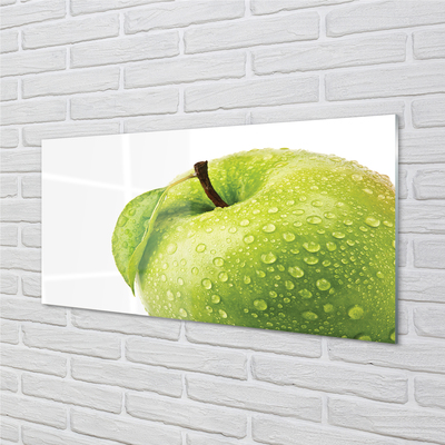 Glasbilder Apple-tropfen grünes wasser