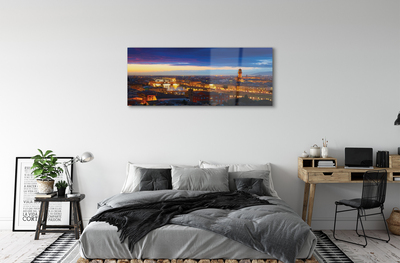 Glasbilder Italien panorama von brücken nacht