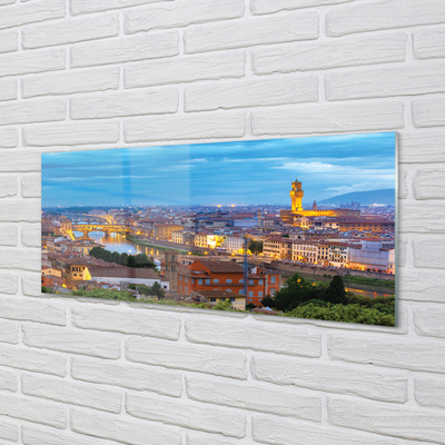 Glasbilder Italien sunset panorama