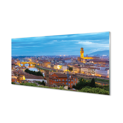 Glasbilder Italien sunset panorama