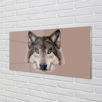 Glasbilder Gemalter wolf