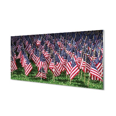 Glasbilder Usa flags