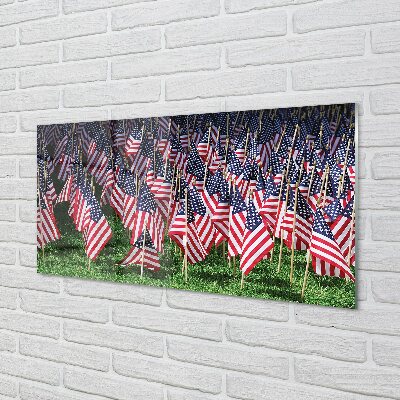 Glasbilder Usa flags