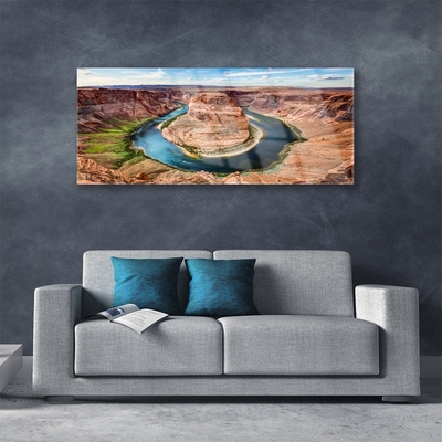 Glasbilder Grand Canyon Fluss Landschaft